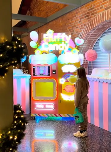 FluffyCandy automat i bruk